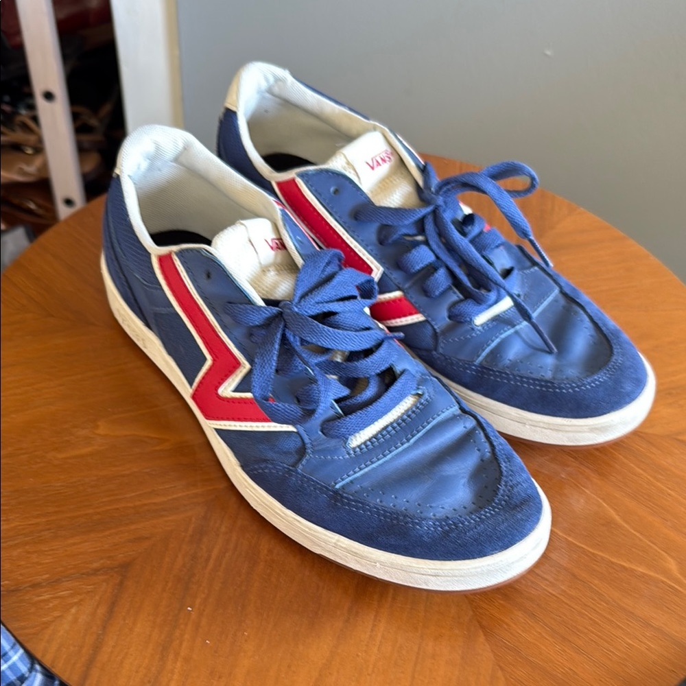 Vans Blue and Red Retro Sneakers